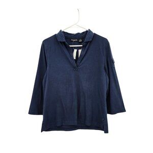 Ralph Lauren Polo Jeans Co Vintage Women's Cotton 3/4 Sleeves Polo Shirt - L